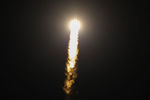 Ракета-носитель «Союз-ФГ» с пилотируемым кораблем «Союз МС-12» после старта с космодрома Байконур, 14 марта 2019 года