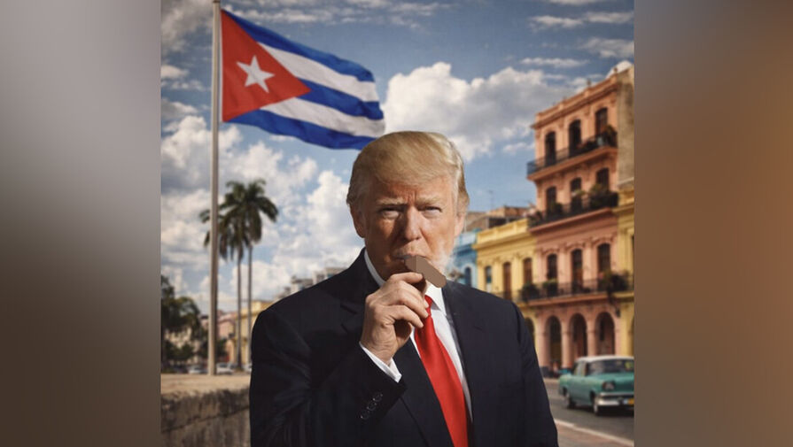 Трамп закурил кубинскую сигару в своей соцсети