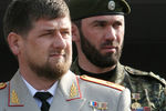 Глава Чечни Рамзан Кадыров и зампред правительства республики Магомед Даудов во время мероприятий в Грозном в честь Дня сотрудника МВД, 2010 год