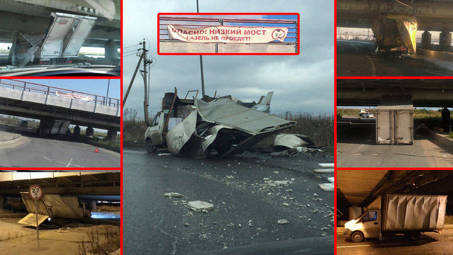 Инциденты с&nbsp;«Газелями» и другими грузовыми автомобилями на&nbsp;Ленсоветской дороге, коллаж «Газеты.Ru»