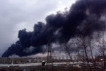 Во время пожара на заводе Красмаш в Красноярске, 26 апреля 2019 года
