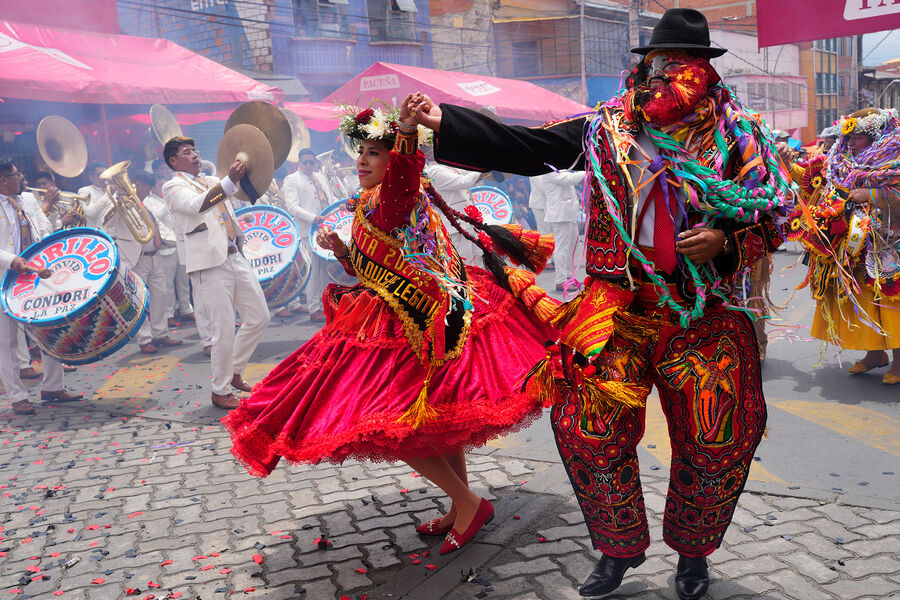 Участники карнавала в&nbsp;Ла-Пасе, Боливия, 18&nbsp;февраля 2024&nbsp;года