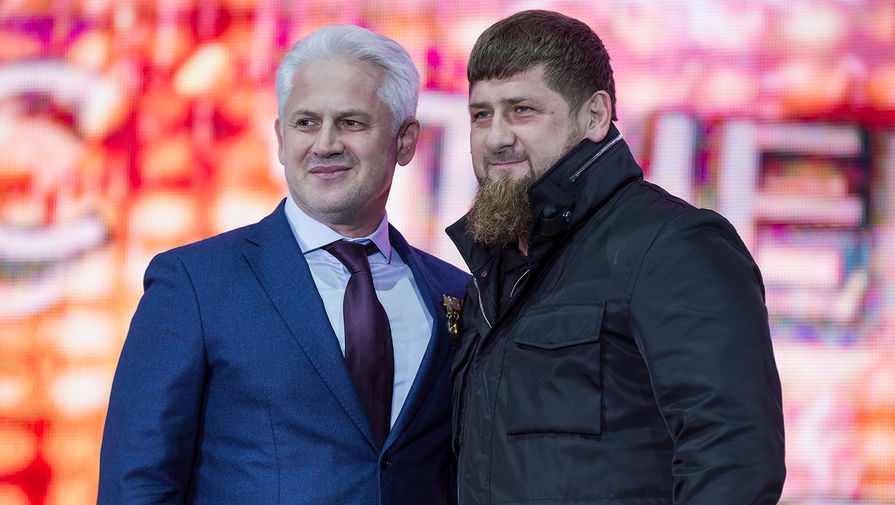 Муслим Хучиев и глава Чечни Рамзан Кадыров, 2017 год