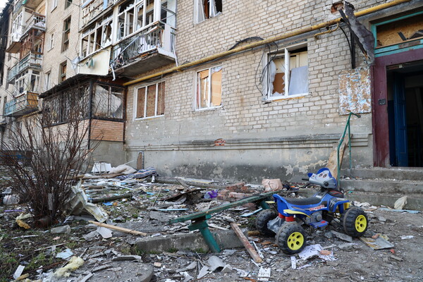Артемовск (Бахмут) после обстрелов, 24&nbsp;марта 2023&nbsp;года