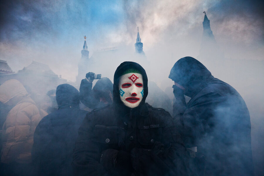 Участники акции в&nbsp;память об убитом фанате &laquo;Спартака&raquo; Егоре Свиридове собрались на&nbsp;Манежной площади, 11&nbsp;декабря 2010&nbsp;года