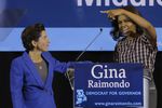 Мишель Обама выступает в поддержку Джины Раймондо, кандидата от Демократической партии в штате Род-Айленд