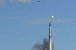 Пуск ракет зенитными ракетными системами С-400 «Триумф» во время международных военных учений «Боевое содружество» на полигоне Ашулук в Астраханской области
