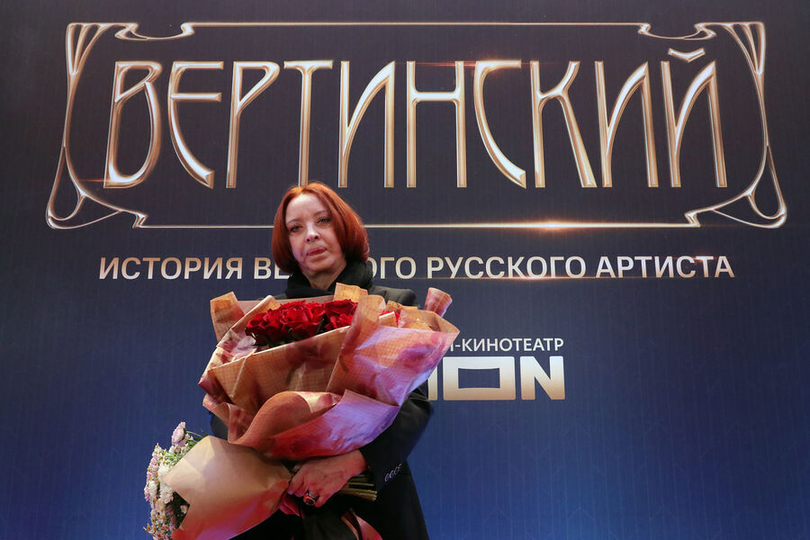 Актриса Анастасия Вертинская на&nbsp;премьере биографической драмы &laquo;Вертинский&raquo; режиссера Авдотьи Смирновой в&nbsp;кинотеатре &laquo;Художественный&raquo; в&nbsp;Москве, 8&nbsp;сентября 2021&nbsp;года