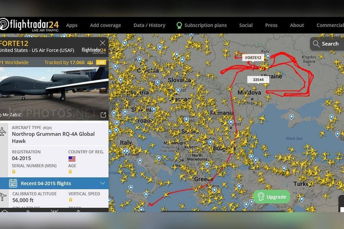 На Украине самолет-разведчик США более суток патрулирует границу РФ -  Газета.Ru | Новости