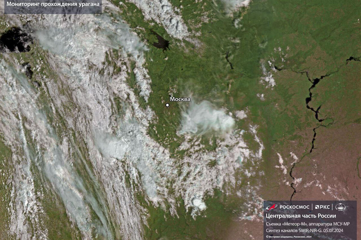 Опубликован спутниковый снимок надвигающегося на Москву урагана - Газета.Ru  | Новости