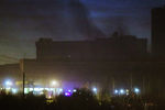 Дым над одним из технических объектов Службы внешней разведки (СВР) России в районе Ясенево, 8 ноября 2017 года