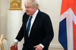 Министр иностранных дел Великобритании Борис Джонсон во время встречи с министром иностранных дел России Сергеем Лавровым в Москве, 22 декабря 2017 года