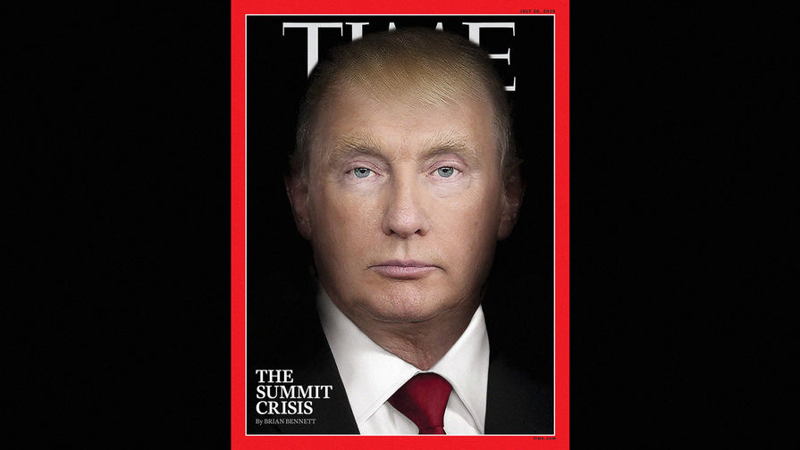 Владимир Путин и Дональд Трамп на&nbsp;обложке журнала TIME, июль 2018 года