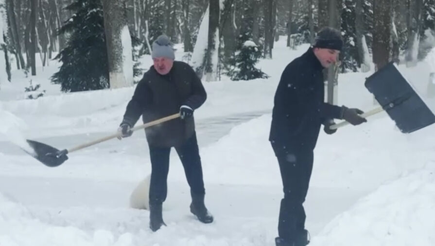 Лукашенко расчистил снег в своей резиденции и попал на видео
