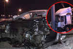Последствия аварии с участием легкового автомобиля и автовоза в Калужской области, 11 февраля 2018 года, коллаж