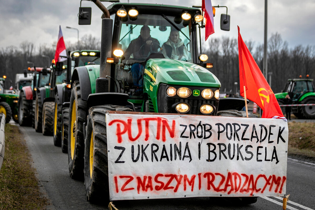 В Польше связали с «российскими агентами» плакат с призывом к Путину у  фермеров - Газета.Ru | Новости