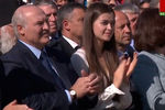 Президент Белоруссии Александр Лукашенко и «Мисс Беларусь-2018» Мария Василевич в Бресте, 6 сентября 2019 года