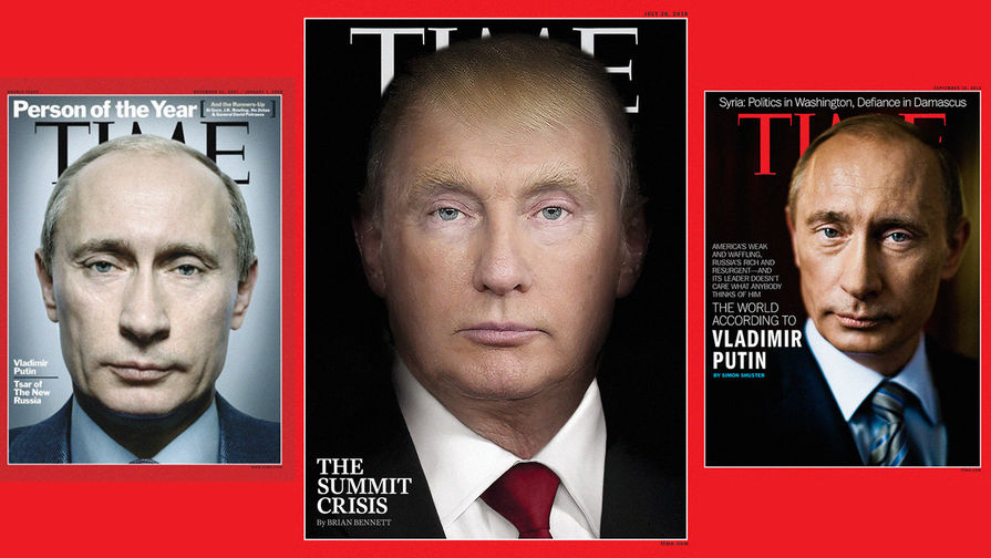 Владимир Путин на&nbsp;обложках журнала TIME, коллаж &laquo;Газеты.Ru&raquo;