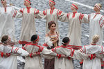 Певица Пелагея на торжественной церемонии открытия Дня города Москвы на Красной площади