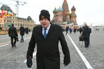 Министр иностранных дел Великобритании Борис Джонсон на Красной площади во время визита в Москву, 22 декабря 2017 года