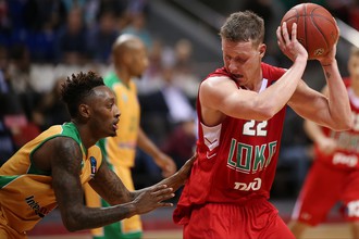 Игрок БК «Локомотив-Кубань» Дмитрий Кулагин в матче Еврокубка против «Лиможа»