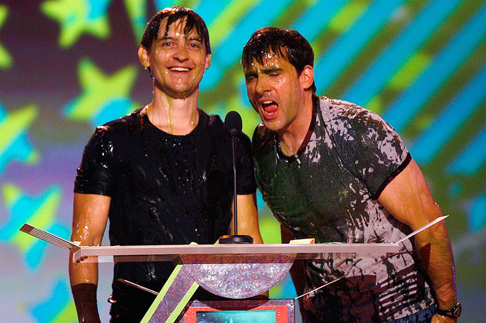 Ведущие Тоби Магуайр и Стив Карелл во время 20-й ежегодной премии Kids 'Choice Awards в&nbsp;Лос-Анджелесе, 2007&nbsp;год