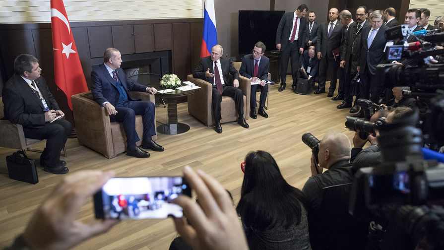 Президент Турции Реджеп Тайип Эрдоган и президент России Владимир Путин во время встречи в&nbsp;Сочи, 13&nbsp;ноября 2017&nbsp;года