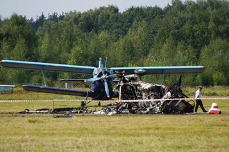 Самолет Ан-2 разбился в Балашихе во время показательного полета на авиашоу