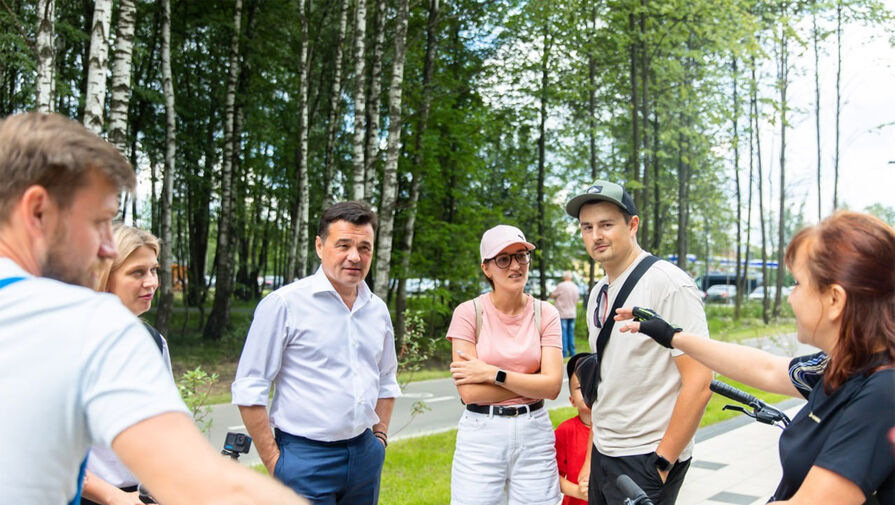 Воробьев проверил работу нового лесопарка "Авангард" в Электростали