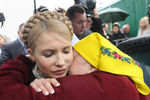 Юлия Тимошенко на митинге оппозиции у Верховной рады в Киеве. 2010 год