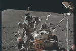 Астронавт Джек Шмитт в «Лунном Ровере», 13 декабря 1972 года