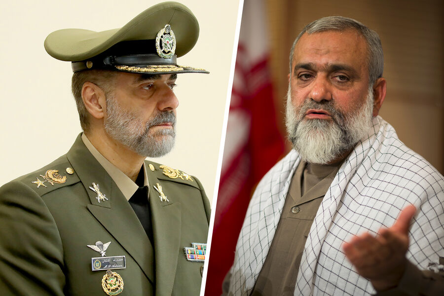 Министр обороны Ирана бригадный генерал Мохаммад Реза Аштиани и заместитель координатора иранского Корпуса стражей исламской революции (КСИР) Мохаммад Реза Нагди (коллаж)