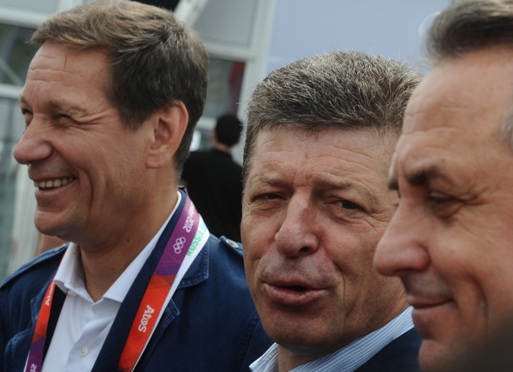Президент Олимпийского комитета России ОКР Александр Жуков, заместитель председателя правительства РФ Дмитрий Козак, министр спорта Виталий Мутко
