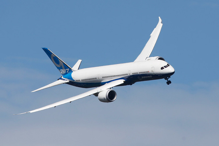Пассажирский самолет Boeing 787&nbsp;на&nbsp;Международном авиационно-космическом салоне &laquo;Фарнборо-2014&raquo;