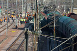 Экстренные службы на месте столкновения двух поездов в Люксембурге, 14 февраля 2017 года