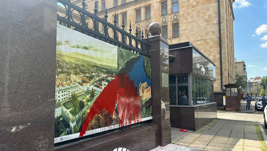 В Москве неизвестные облили краской посольство Чехии