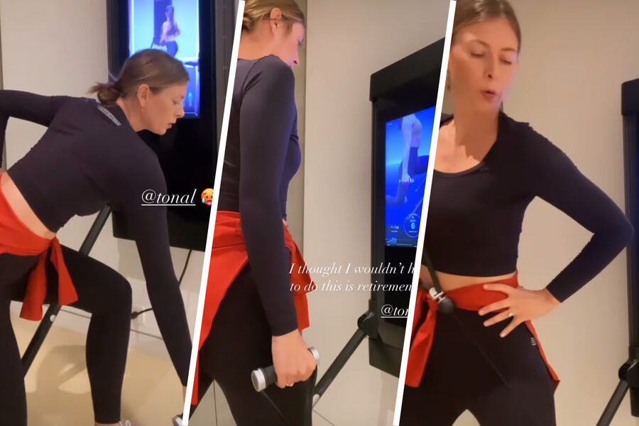 Мария Шарапова показала, как занимается спортом спустя полтора месяца ...