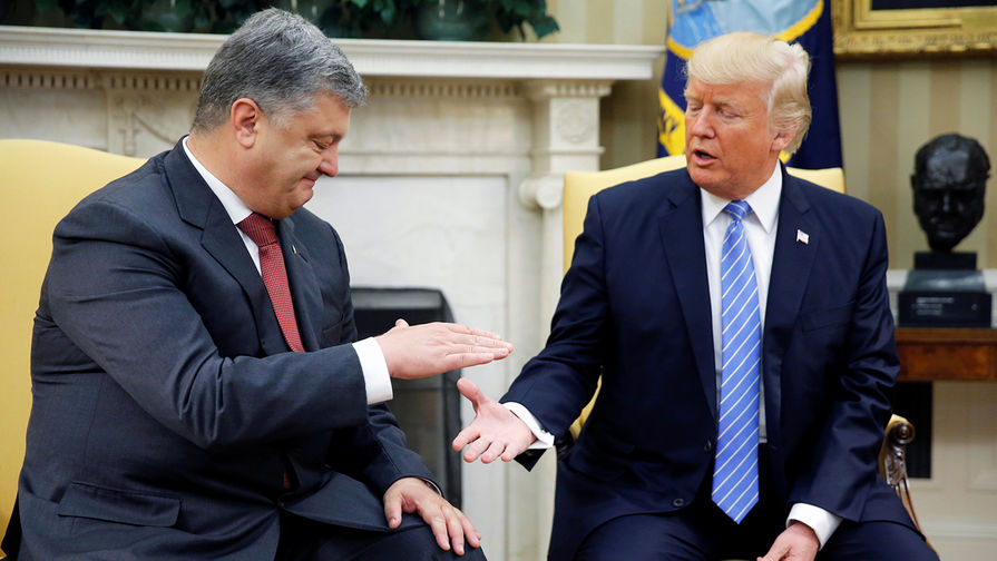 Президент Украины Петр Порошенко и президент США Дональд Трамп во время встречи в Белом доме в Вашингтоне, 20 июня 2017 года