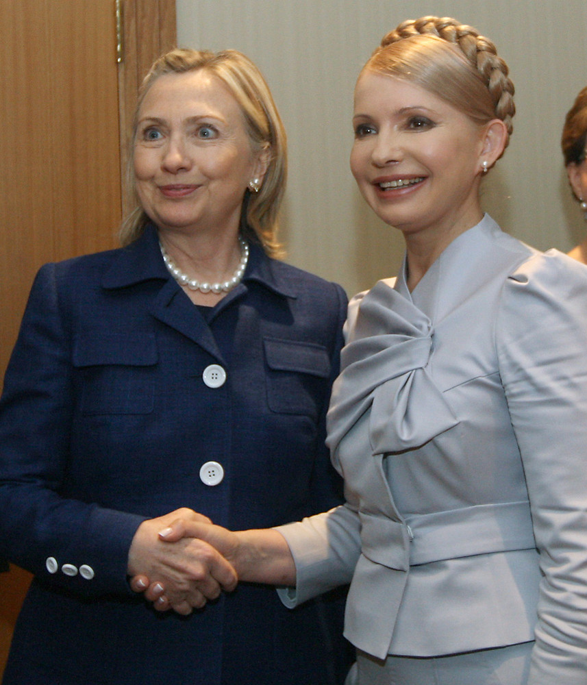 Хиллари Клинтон и Юлия Тимошенко во время встречи в Киеве. 2010 год