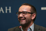 Режиссер Андрей Звягинцев на пресс-конференции перед премьерой фильма «Левиафан» в Москве