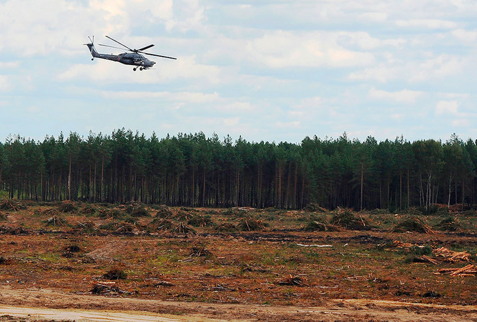 Вертолет Ми-28 на&nbsp;авиашоу в&nbsp;Рязанской области