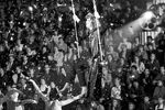 Алла Пугачева во время выступления на эстрадно-цирковом шоу «Новогодний аттракцион» в цирке на Цветном бульваре, 1982 год