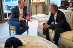 Принц Уильям и Барак Обама во время беседы в Кенсингтонском дворце
