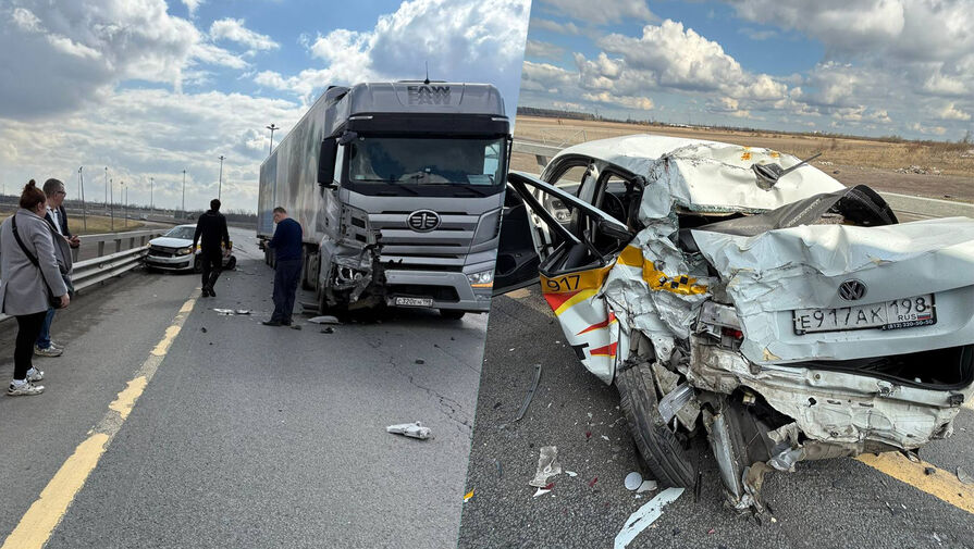 Разбил голову, но жив: появились кадры с места жесткой аварии на КАД