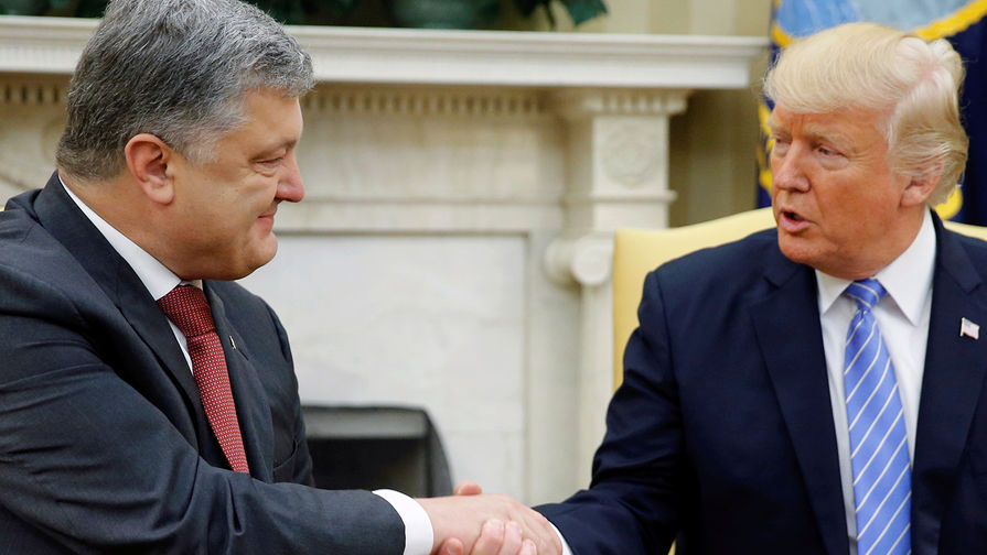 Президент Украины Петр Порошенко и президент США Дональд Трамп во время встречи в Белом доме в Вашингтоне, 20 июня 2017 года