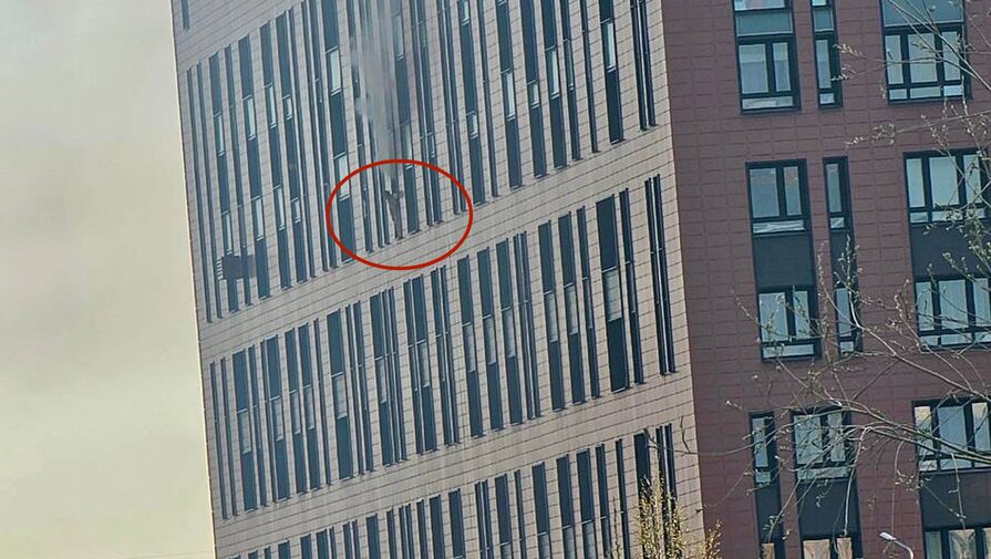Россиянке пришлось вылезти на козырек окна на 7-м этаже, спасаясь от огня в квартире