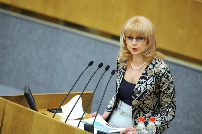 Министр здравоохранения и социального развития Татьяна Голикова на заседании Госдумы