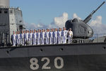 Экипаж ракетного катера «Чувашия» во время Главного военно-морского парада в честь Дня Военно-Морского Флота России, 26 июля 2020 года