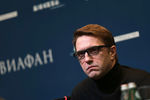 Актер Владимир Вдовиченков на пресс-конференции перед премьерой фильма «Левиафан» в Москве