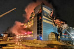 На месте пожара в боксерской школе в подмосковных Химках, 6 марта 2020 года